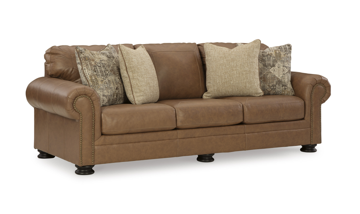 Modern Heritage Carianna 3 Seater Queen Sofa Sleeper With Top Grain Leather-Jennifer Furniture