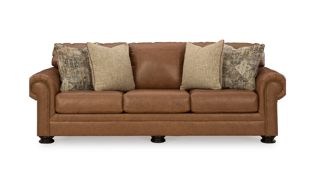 Modern Heritage Carianna 3 Seater Queen Sofa Sleeper With Top Grain Leather-jennifer furniture