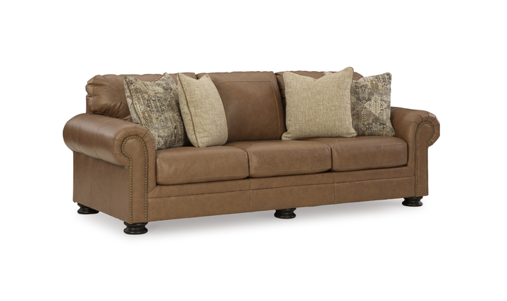Modern Heritage Carianna 3 Seater Queen Sofa Sleeper With Top Grain Leather-Jennifer Furniture