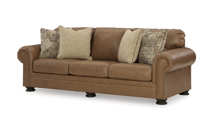 Modern Heritage Carianna 3 Seater Queen Sofa Sleeper With Top Grain Leather-Jennifer Furniture