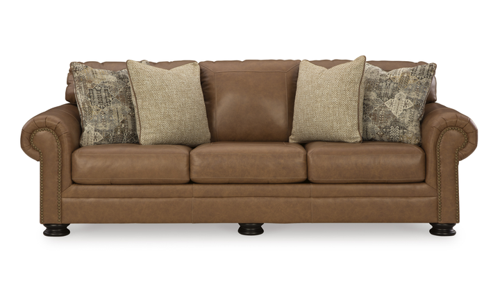 Modern Heritage Carianna 3 Seater Queen Sofa Sleeper With Top Grain Leather-Jennifer Furniture
