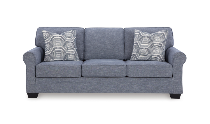 Modern Heritage Carissa Manor Denim 3 Seater Fabric Sofa-Jennifer Furniture