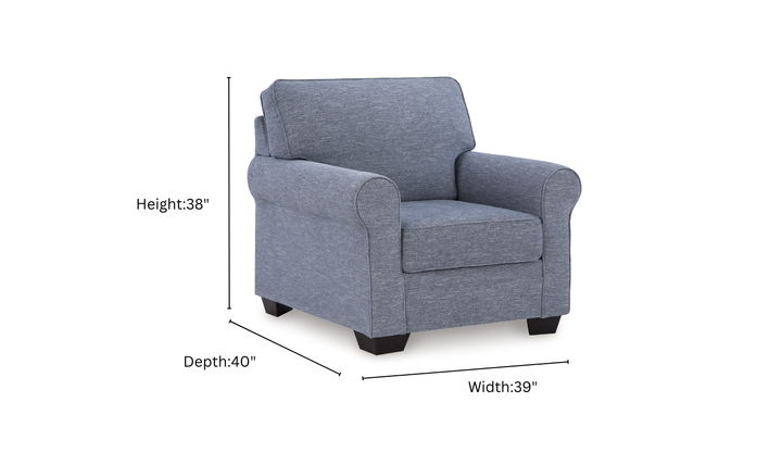 Modern Heritage Carissa Manor Denim Fabric Chair