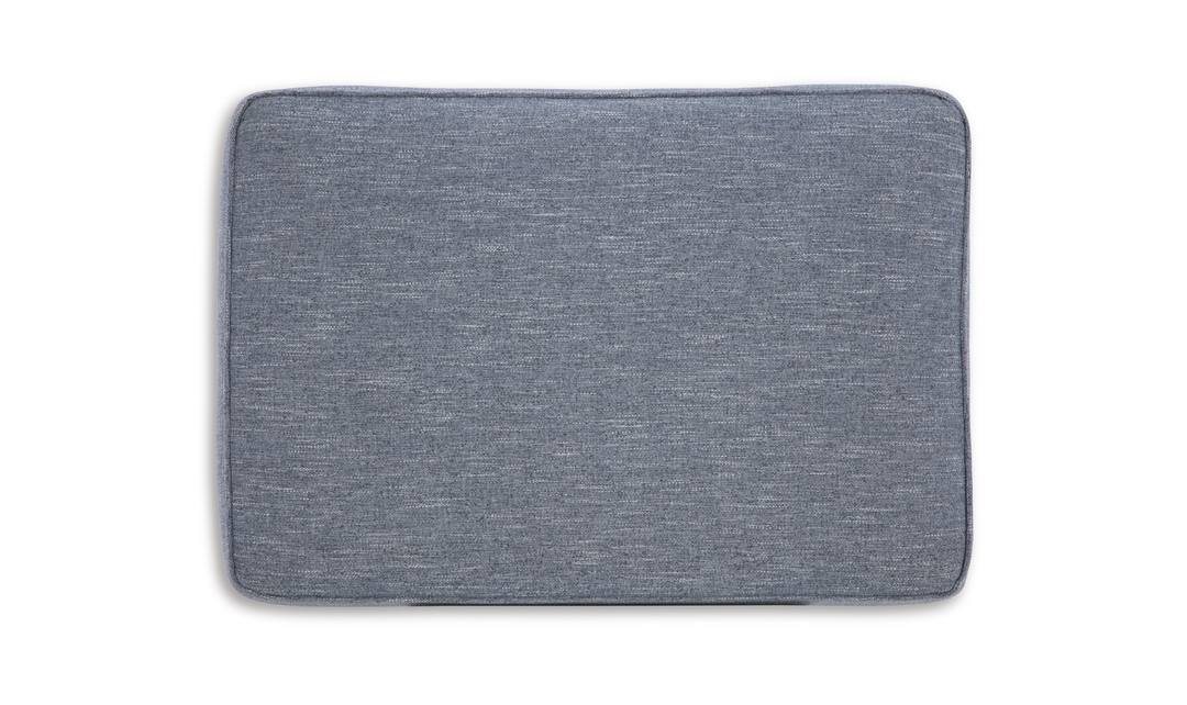Modern Heritage Carissa Manor Denim Fabric Ottoman-Jennifer Furniture