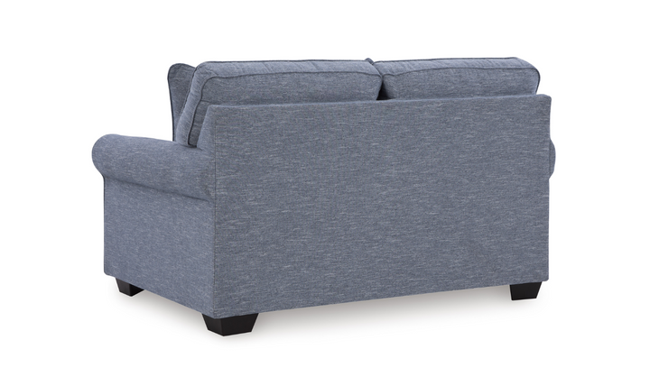 Modern Heritage Carissa Manor Fabric Denim Loveseat-Jennifer Furniture