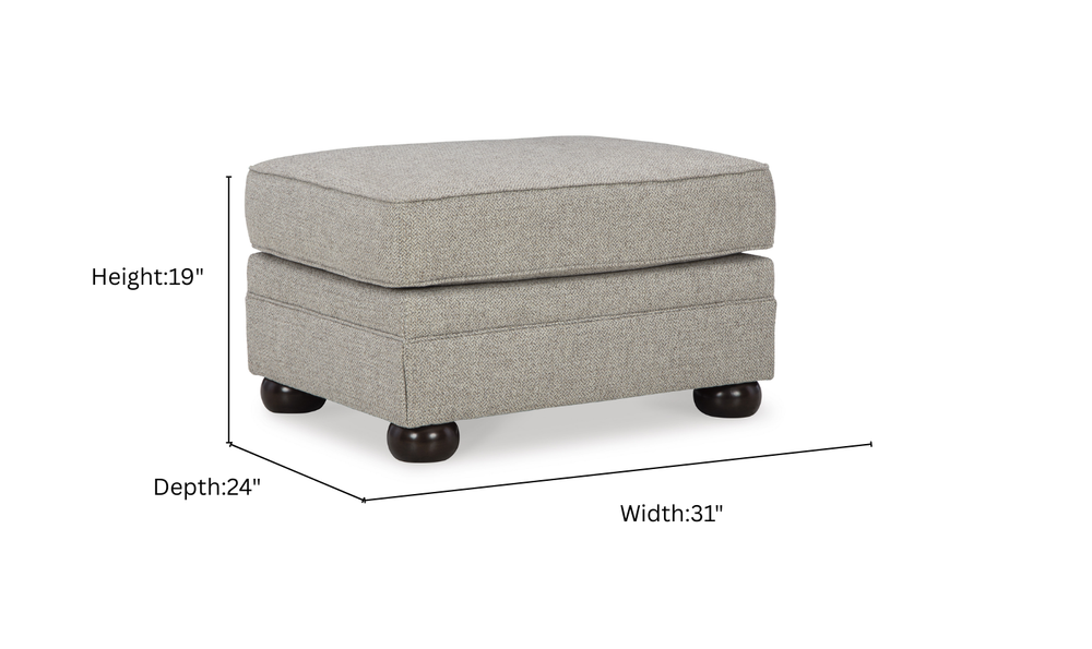 Modern Heritage Gaelon Dune Ottoman-Jennifer Furniture