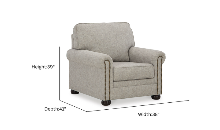 Modern Heritage Gaelon Dune Chair With Nailhead Trim-jennifer Furniture