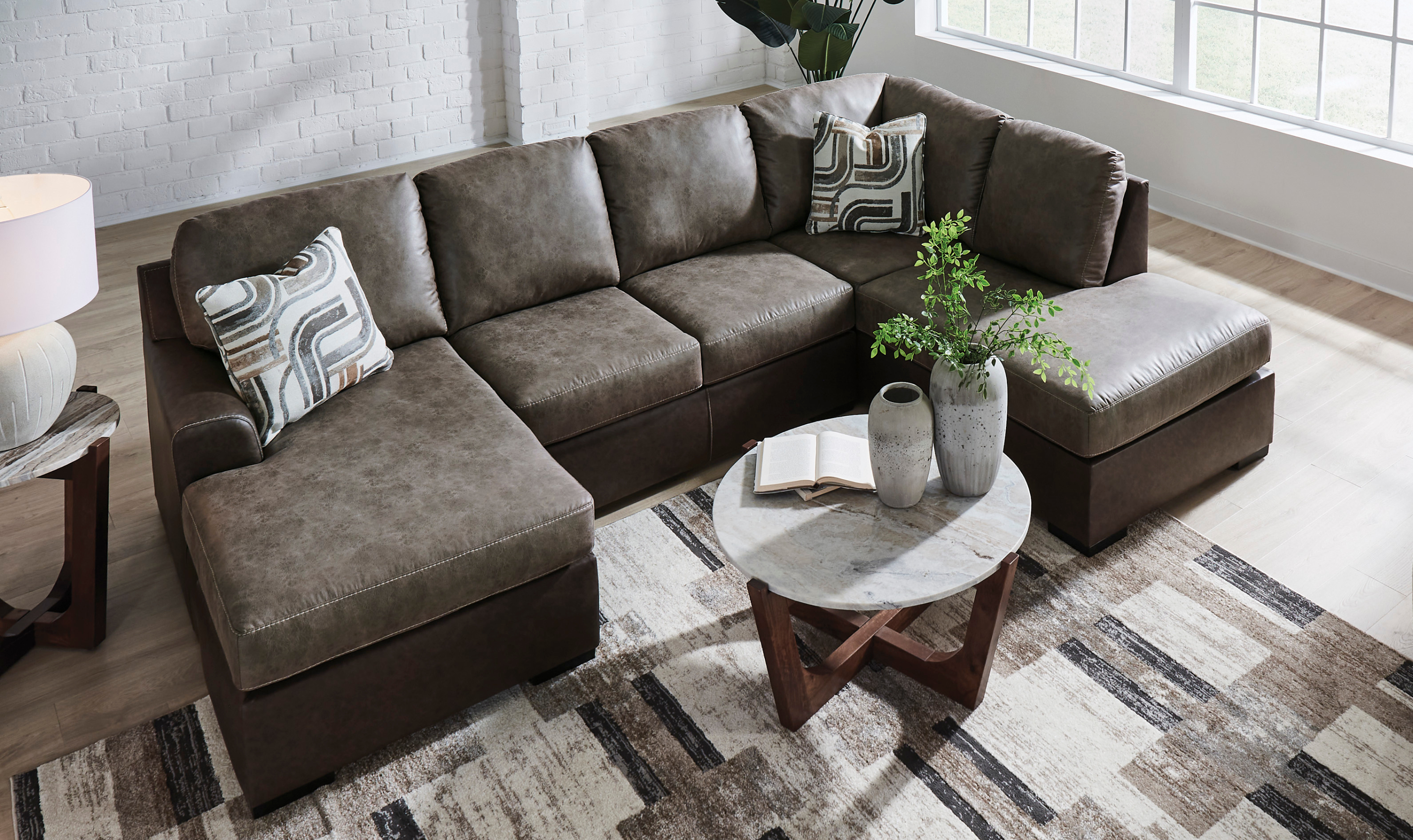 Modern Heritage Castille Way 2-Piece Sleeper Sectional with Chaise