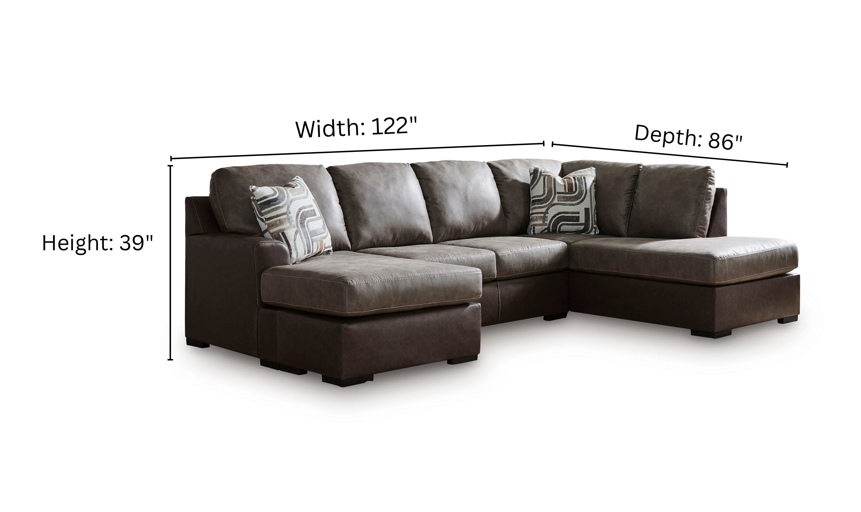 Modern Heritage Castille Way 2-Piece Sleeper Sectional with Chaise