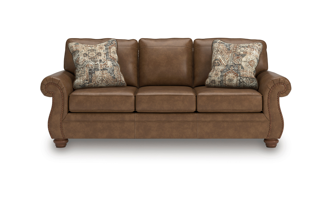 Modern Heritage Chasemore Faux Leather Sofa with Reversible Seat Cushions