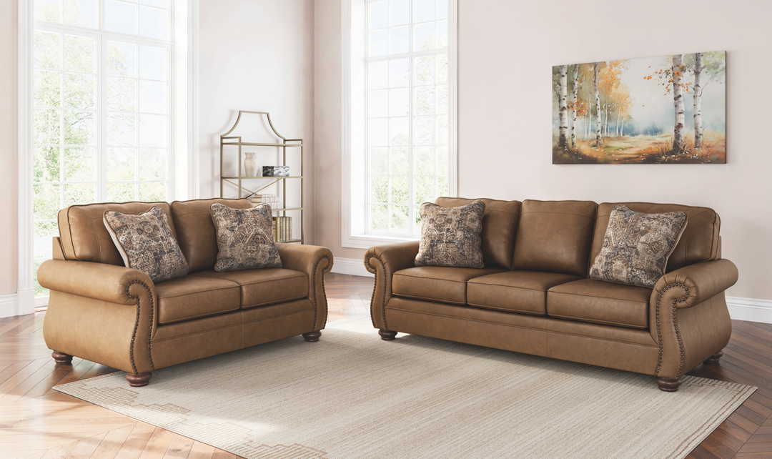 Modern Heritage Chasemore Faux Leather Sofa with Reversible Seat Cushions