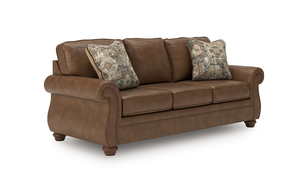 Modern Heritage Chasemore Faux Leather Sofa with Reversible Seat Cushions