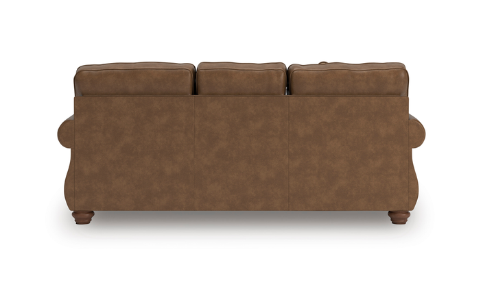 Modern Heritage Chasemore Faux Leather Sofa with Reversible Seat Cushions