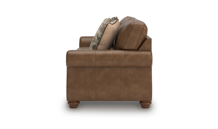 Modern Heritage Chasemore Faux Leather Sofa with Reversible Seat Cushions