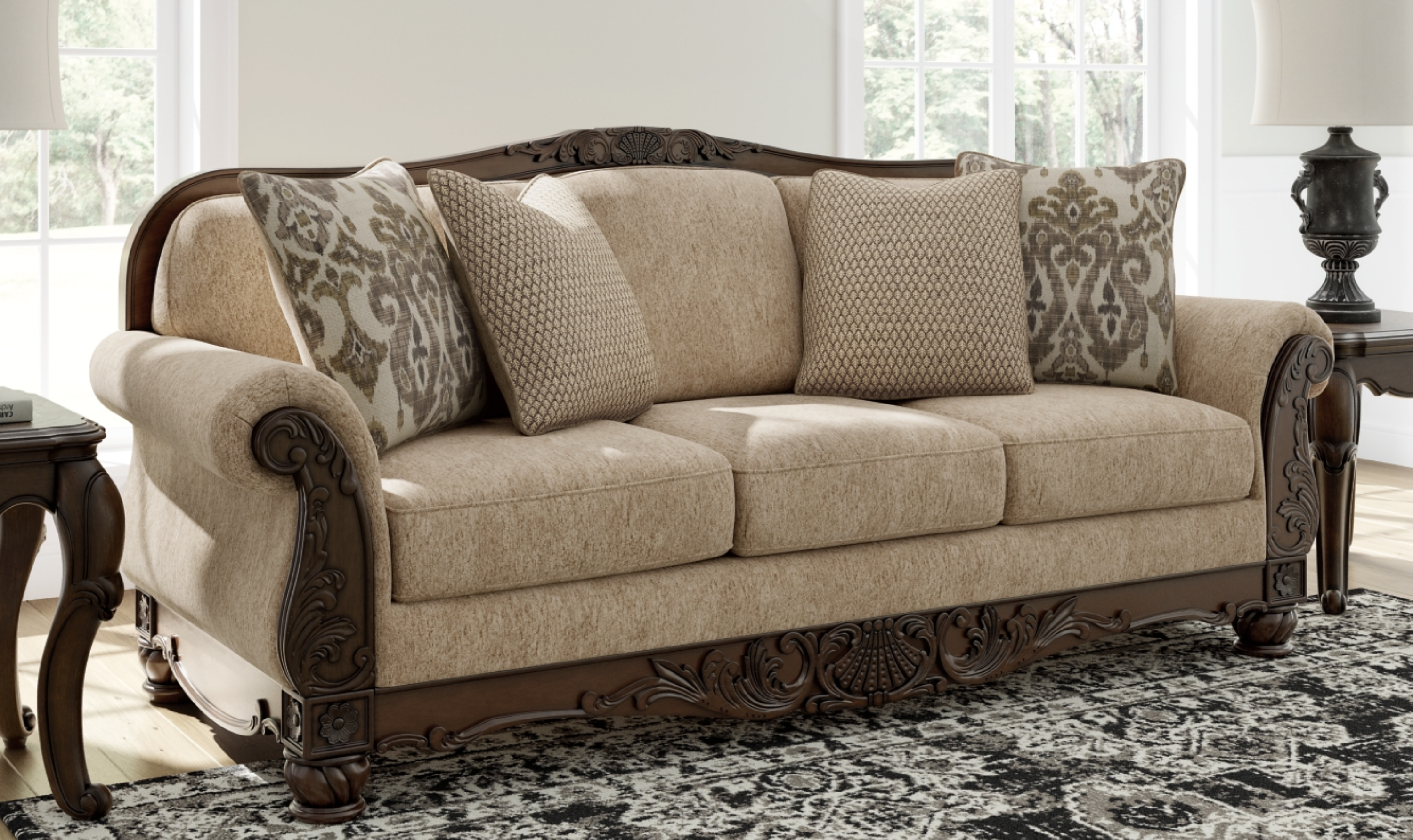 Modern Heritage Chelsworth Golden Fabric Living Room Set