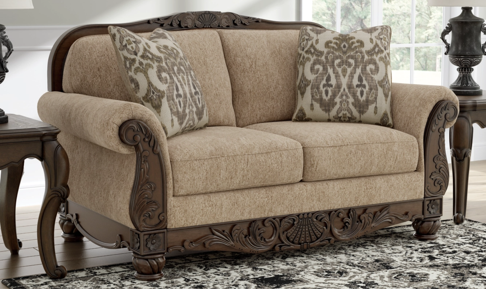 Modern Heritage Chelsworth Golden Fabric Living Room Set-Jennifer Furniture
