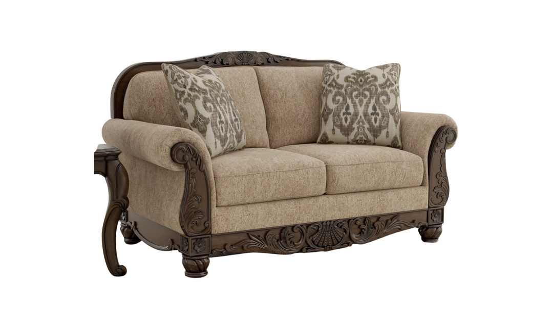 Modern Heritage Chelsworth Golden Fabric Living Room Set-Jennifer Furniture