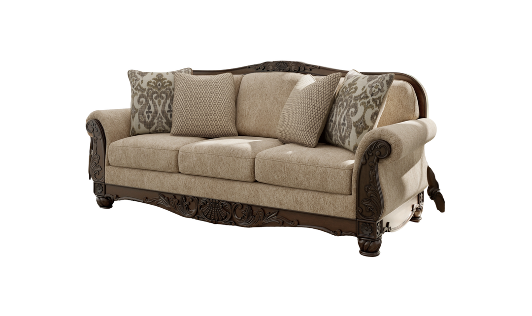 Modern Heritage Chelsworth Golden Fabric Living Room Set-Jennifer Furniture
