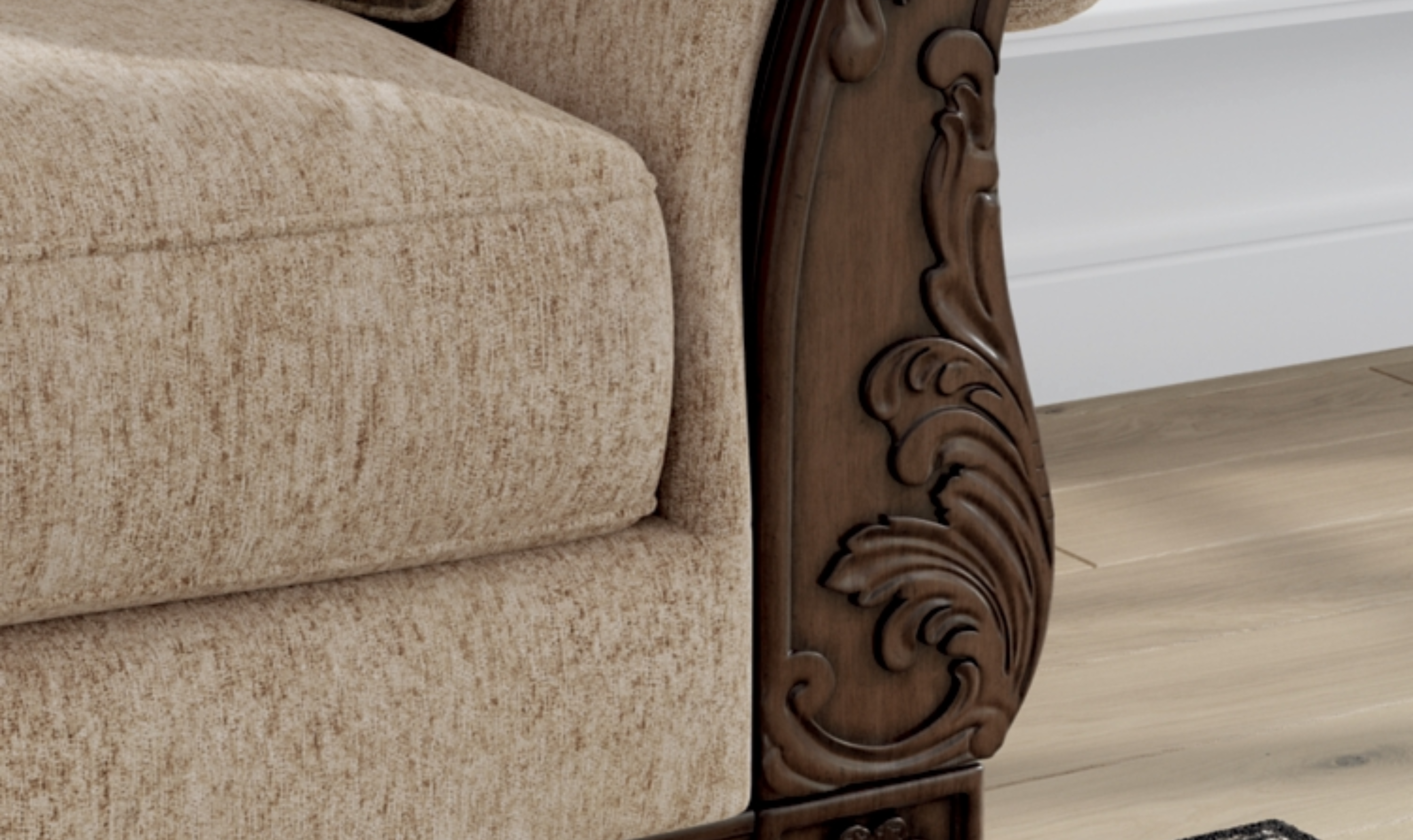 Modern Heritage Chelsworth Golden Fabric Living Room Set