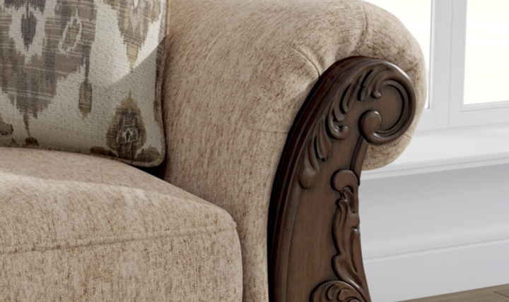 Modern Heritage Chelsworth Golden Fabric Living Room Set