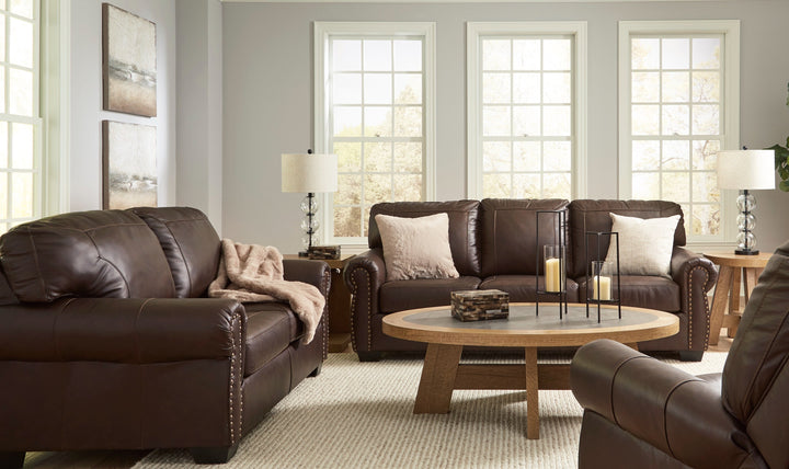 Modern Heritage Colleton Dark Brown Leather Living Room Set-Jennifer Furniture