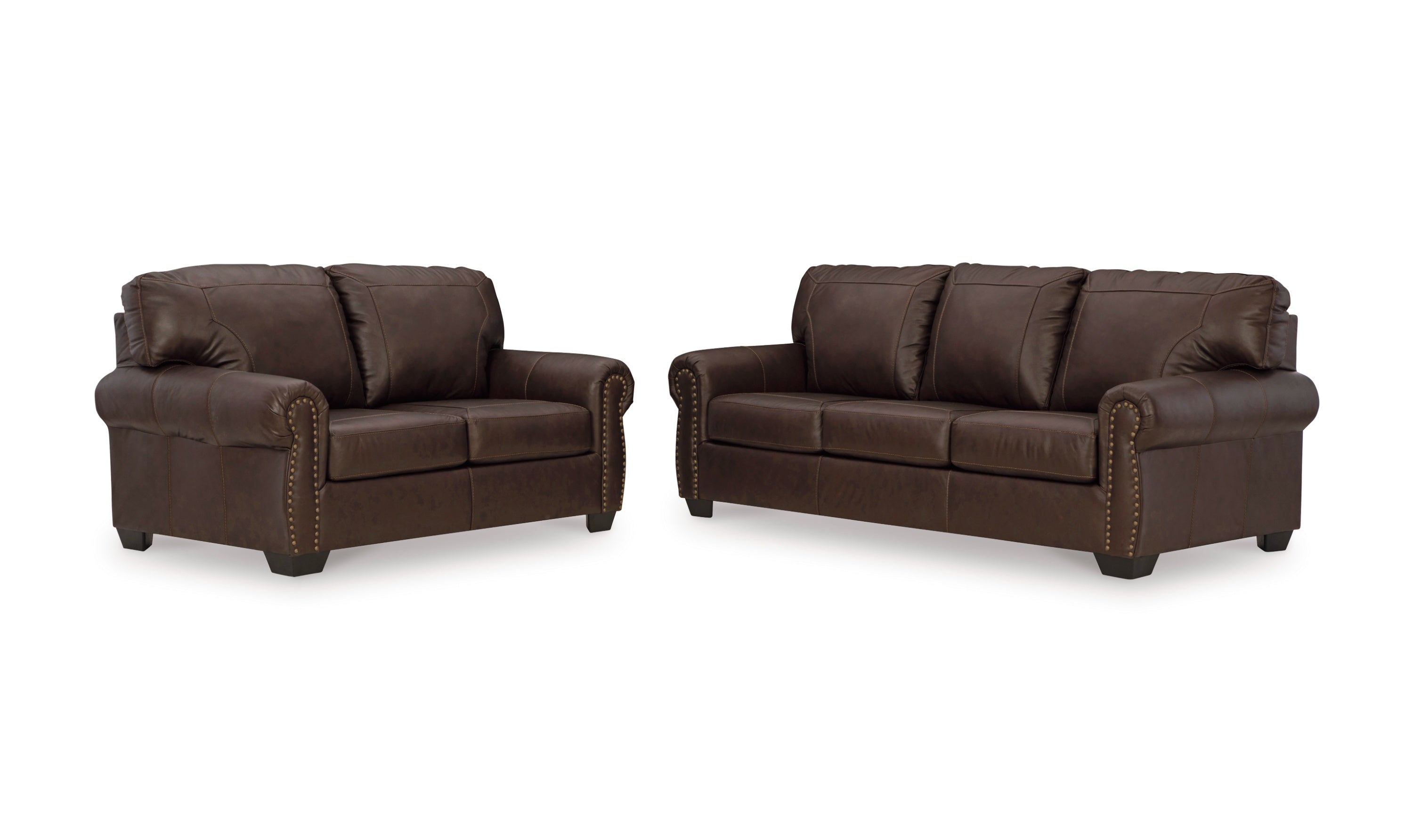 Modern Heritage Colleton Dark Brown Leather Living Room Set-Jennifer Furniture