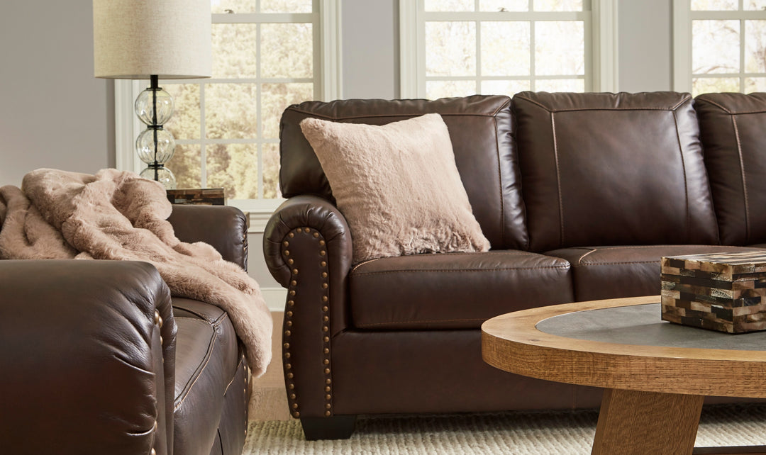 Modern Heritage Colleton Dark Brown Leather Living Room Set-Jennifer Furniture