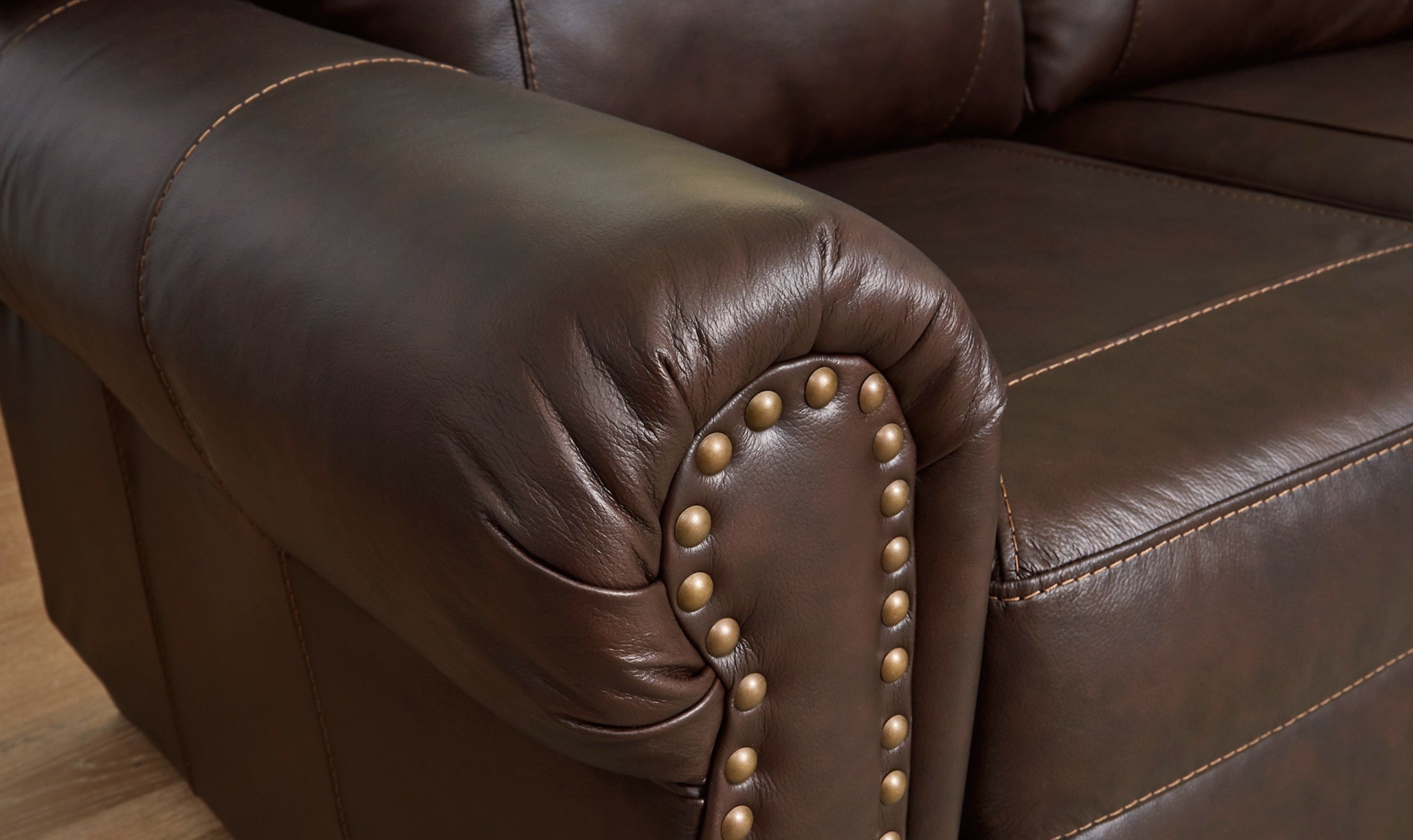 Modern Heritage Colleton Dark Brown Leather Living Room Set-Jennifer Furniture