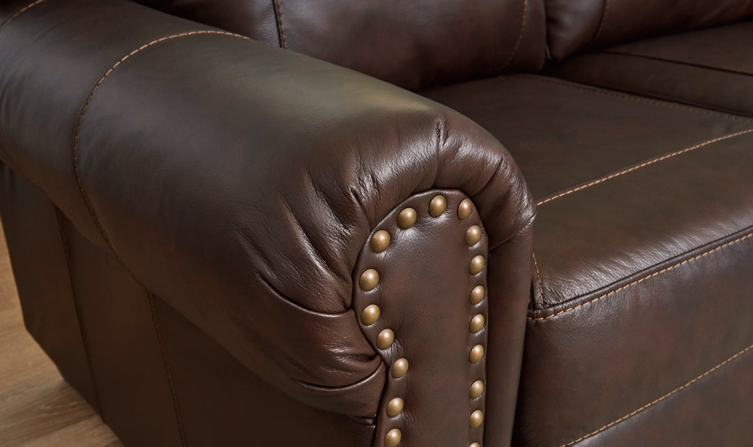 Modern Heritage Colleton Dark Brown Leather Living Room Set-Jennifer Furniture