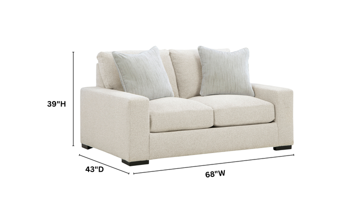 Modern Heritage Conlee-Pike Polyester Upholstered Loveseat-Jennifer Furniture
