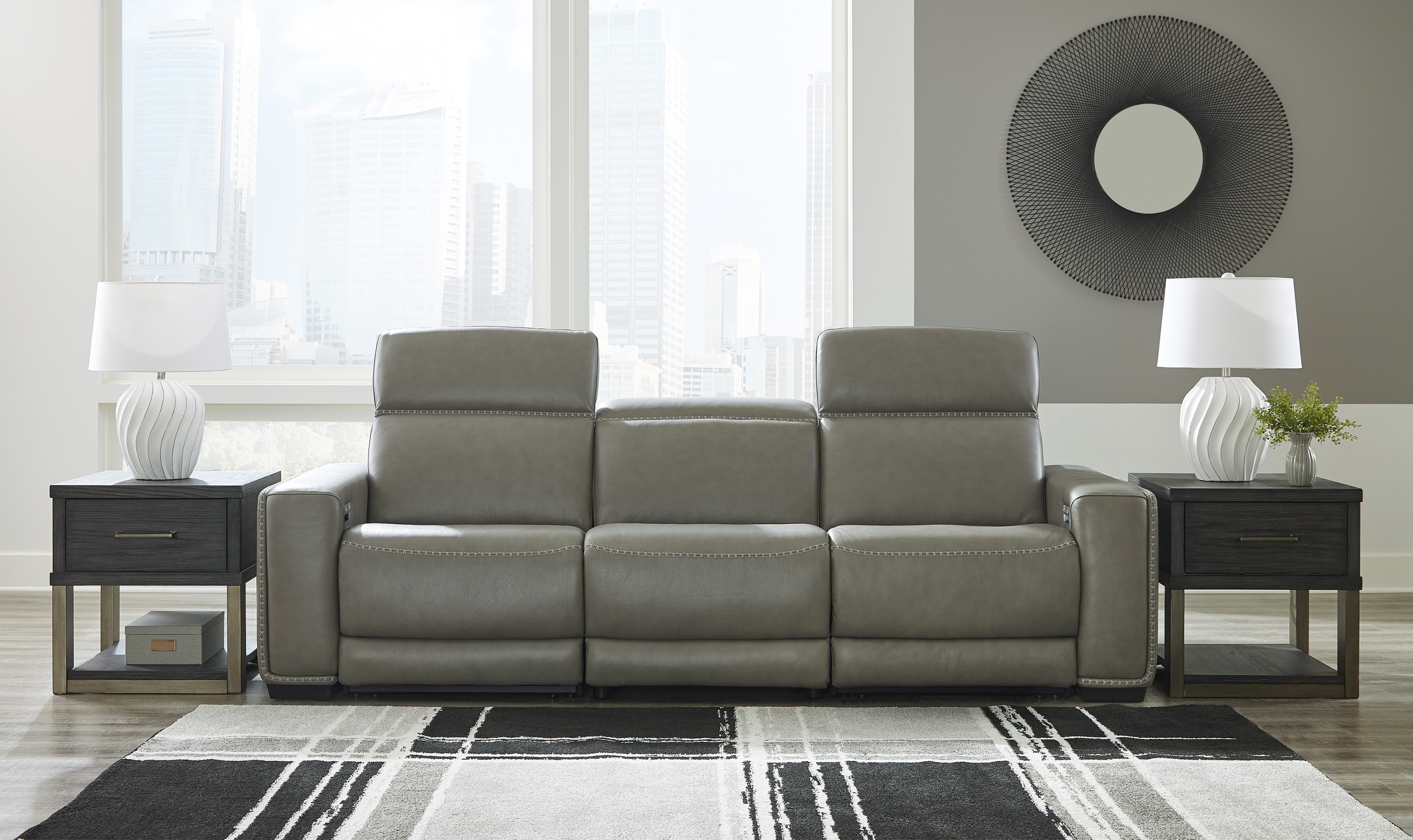 Modern Heritage Correze Leather Power Reclining Living Room Set