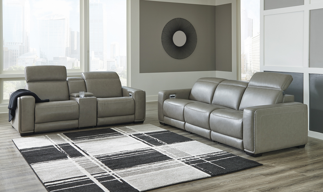 Modern Heritage Correze Leather Power Reclining Living Room Set