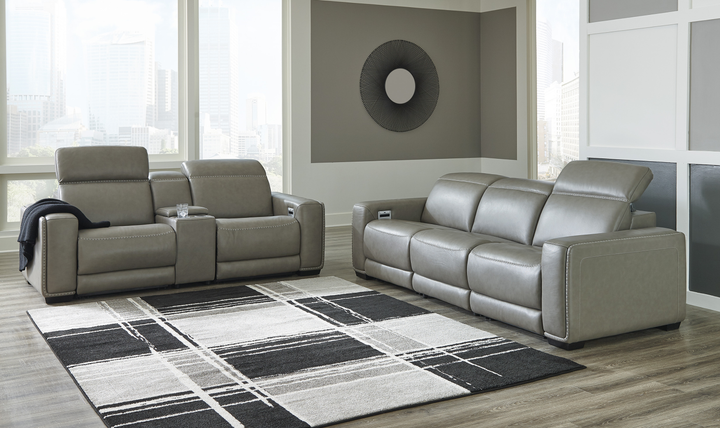 Modern Heritage Correze Leather Power Reclining Living Room Set
