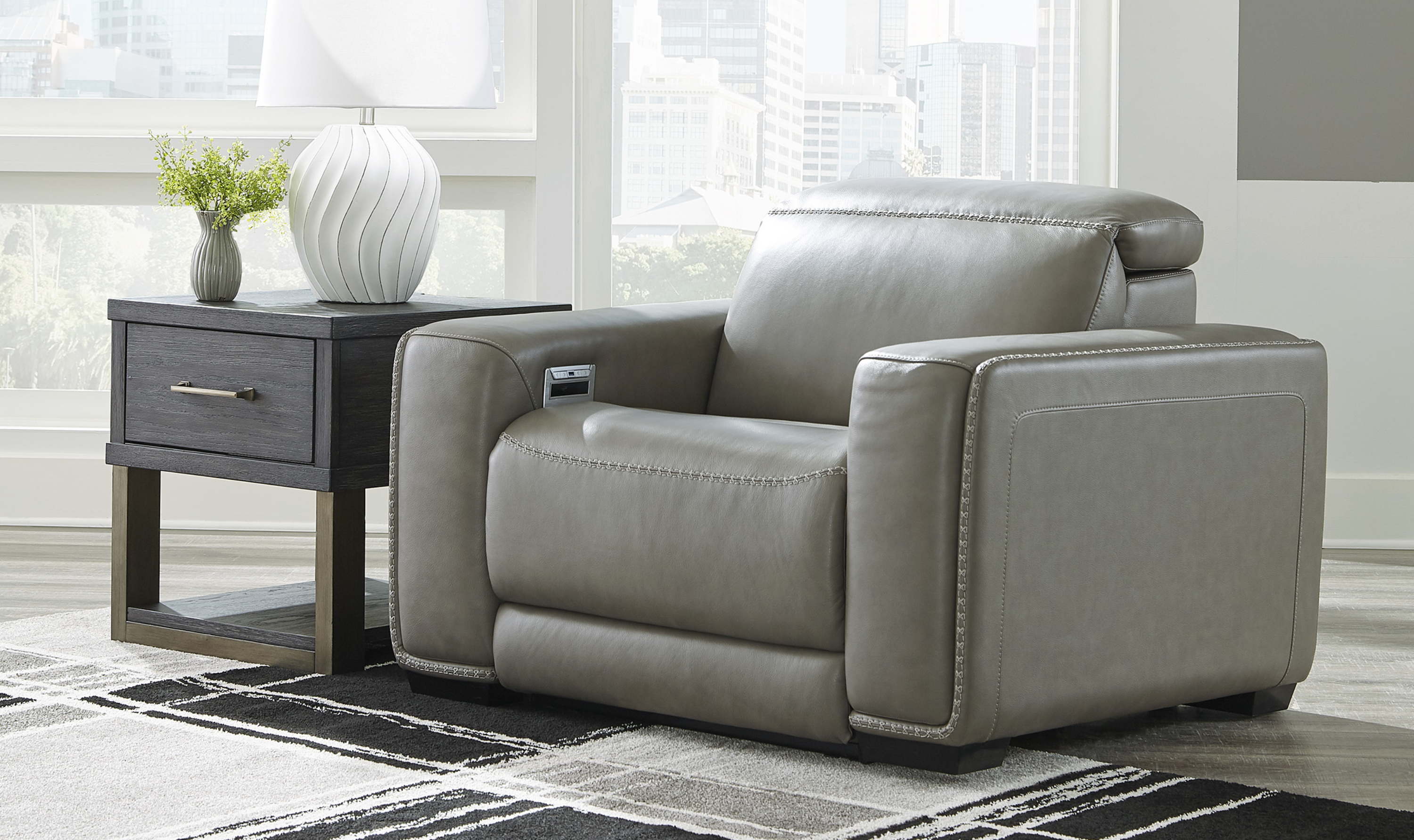 Modern Heritage Correze Leather Power Reclining Living Room Set