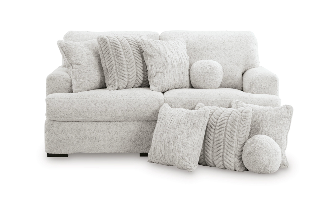 Modern Heritage Cuddle Plush 2-Piece Fabric Sectional Loveseat