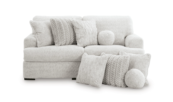 Modern Heritage Cuddle Plush 2-Piece Fabric Sectional Loveseat