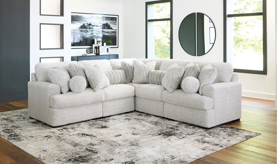 Modern Heritage Cuddle Plush 5-Piece Sectional Sofa-Jennifer
