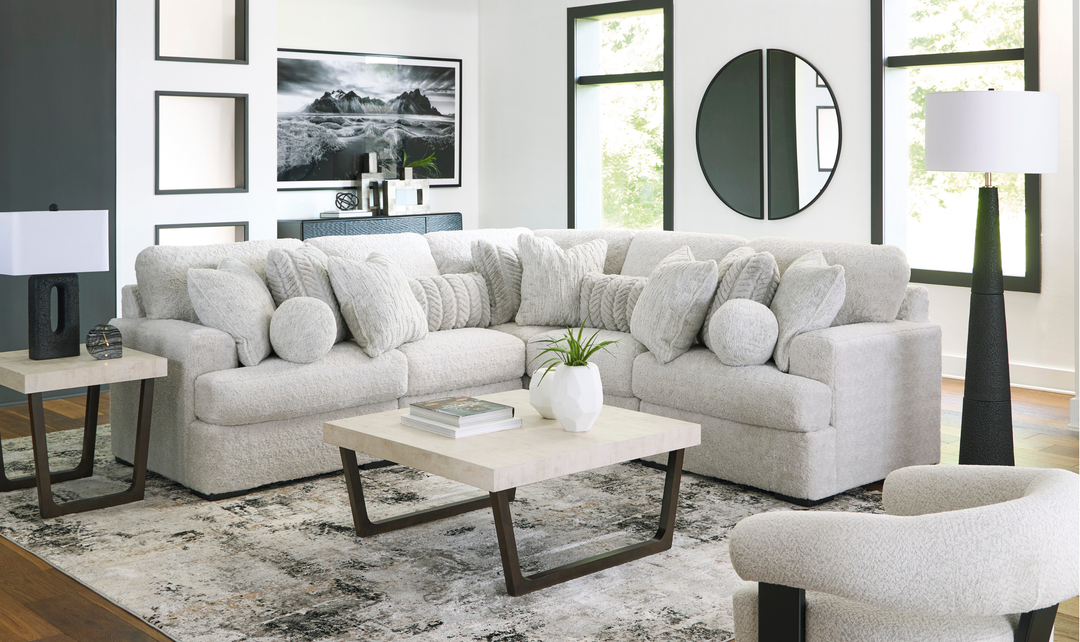Modern Heritage Cuddle Plush 5-Piece Sectional Sofa-Jennifer