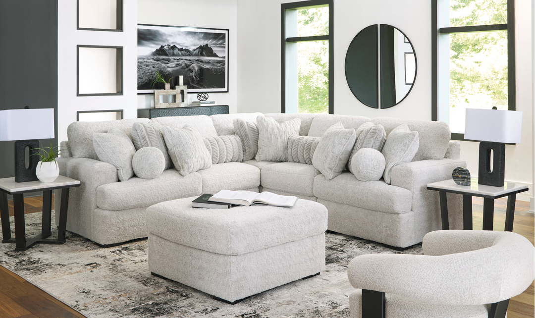 Modern Heritage Cuddle Plush 5-Piece Sectional Sofa-Jennifer