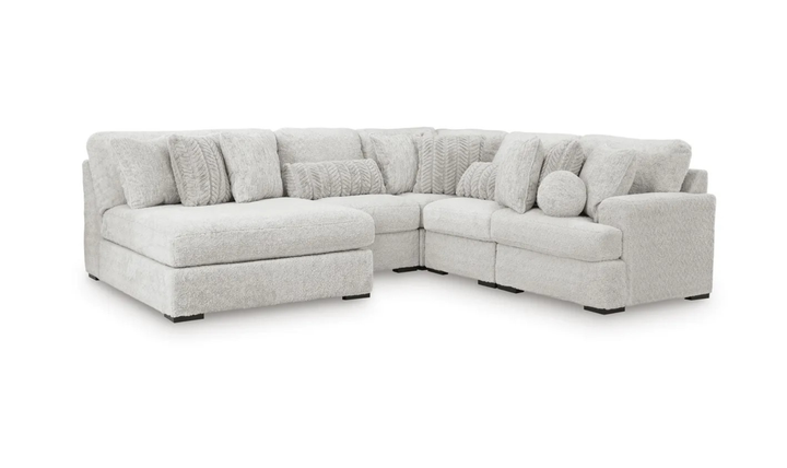Modern Heritage Cuddle Plush 5-Piece Sectional with Chaise-Jennifer