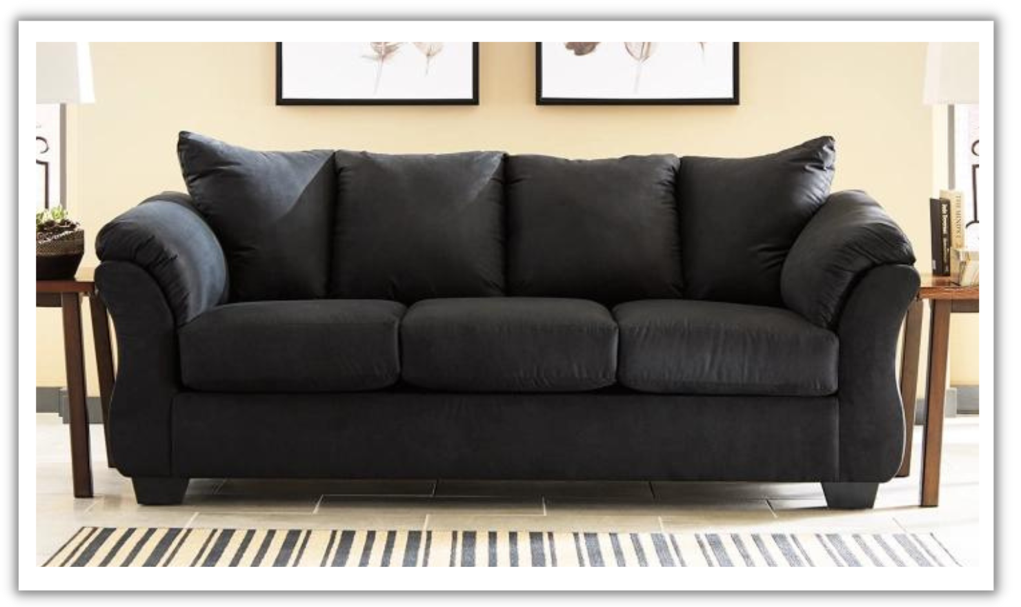 Modern Heritage Darcy 3-Seater Fabric Sofa with Pillow Arms