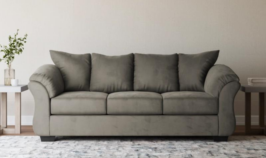 Modern Heritage Darcy 3-Seater Fabric Sofa with Pillow Arms