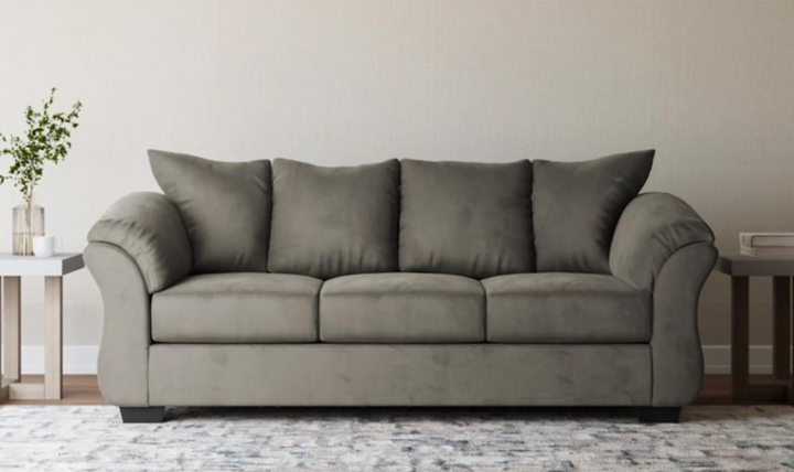 Modern Heritage Darcy 3-Seater Fabric Sofa with Pillow Arms