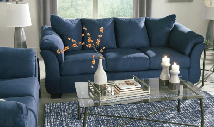 Modern Heritage Darcy 3-Seater Fabric Sofa with Pillow Arms