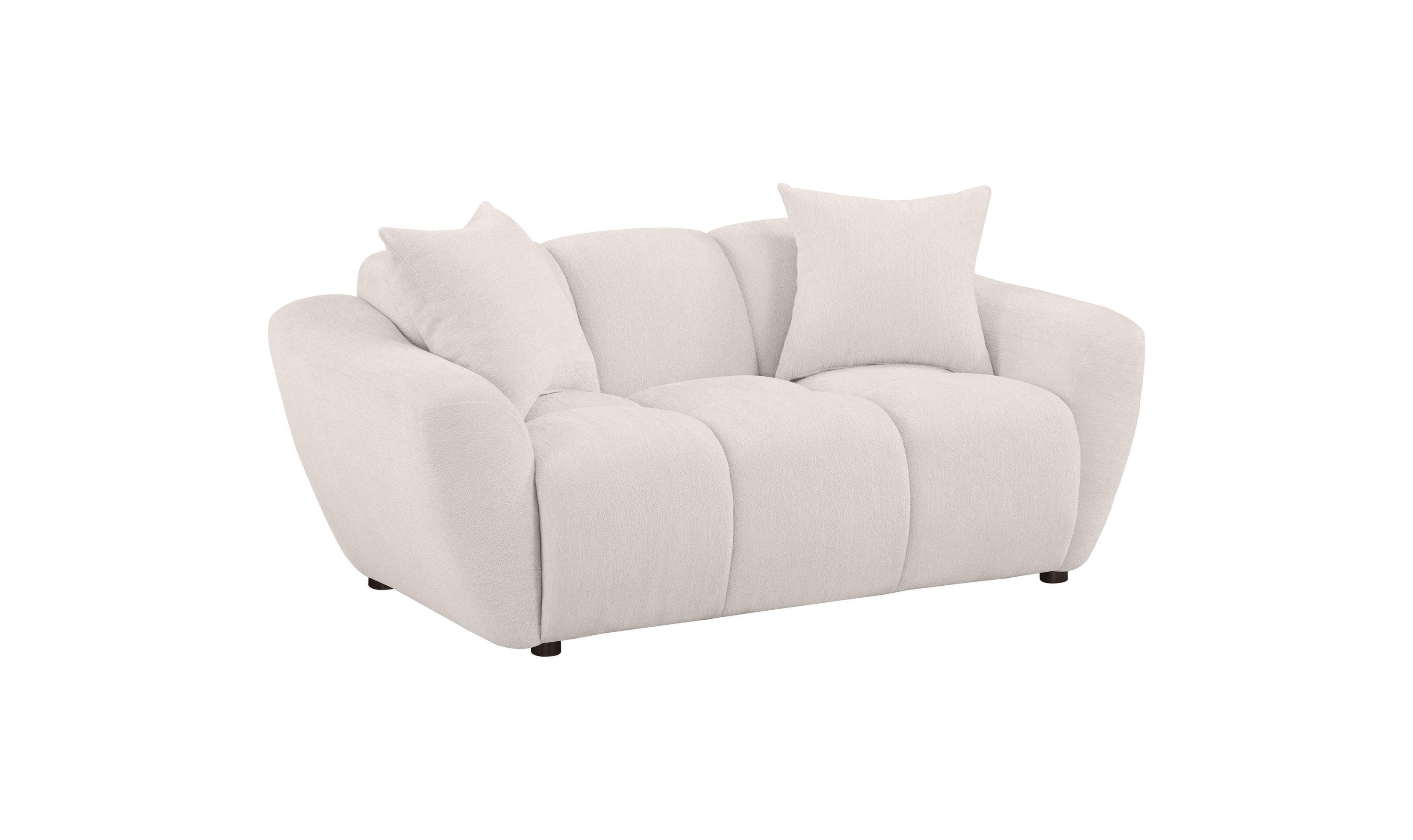 Modern Heritage Destino Chenille Fabric Splayed Arm Loveseat Sofa -Jennifer Furniture