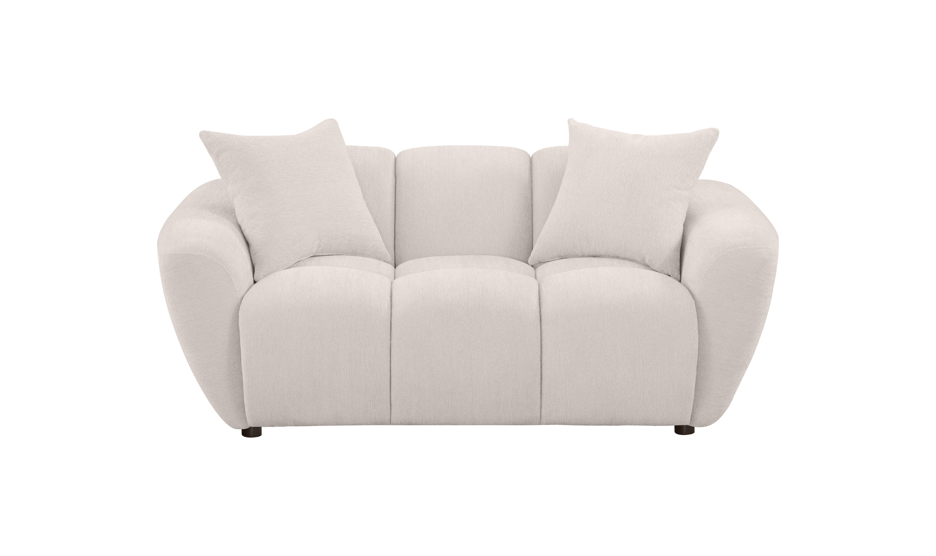 Modern Heritage Destino Chenille Fabric Splayed Arm Loveseat Sofa -Jennifer Furniture