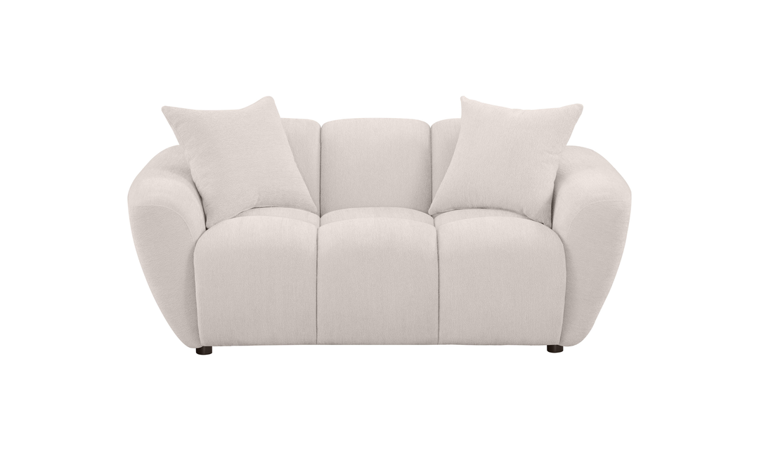 Modern Heritage Destino Chenille Fabric Splayed Arm Loveseat Sofa -Jennifer Furniture