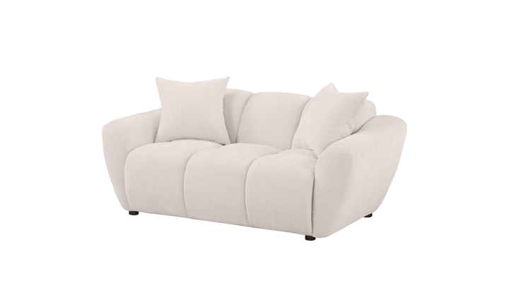 Modern Heritage Destino Chenille Fabric Splayed Arm Loveseat Sofa -Jennifer Furniture