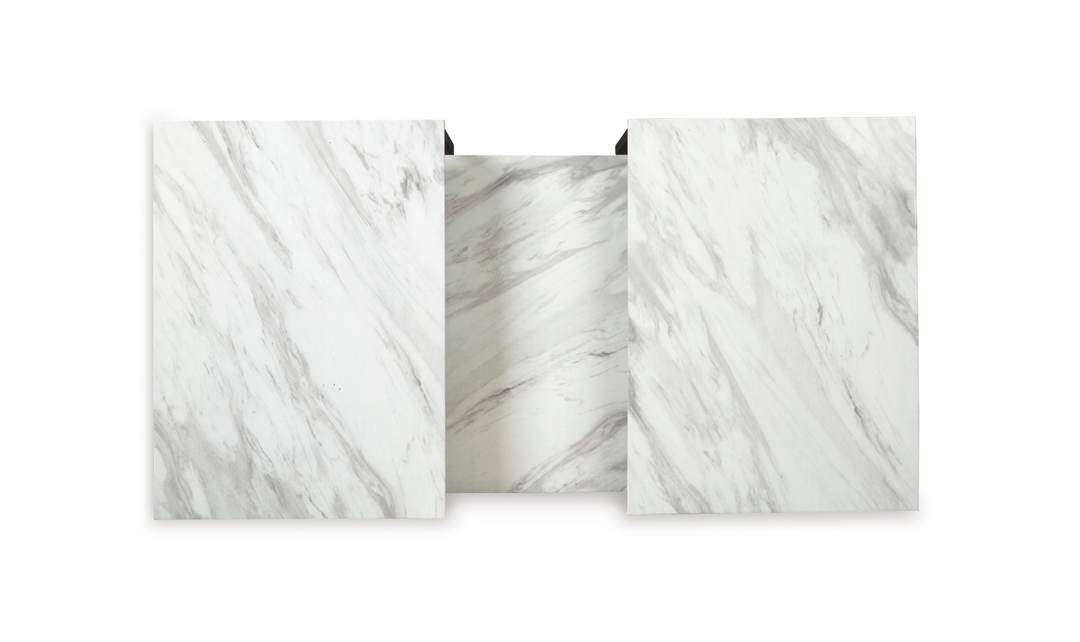 Modern Heritage Donnesta Marble Top Table Set in Gray