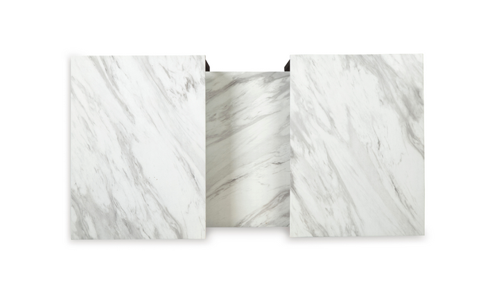 Modern Heritage Donnesta Marble Top Table Set in Gray